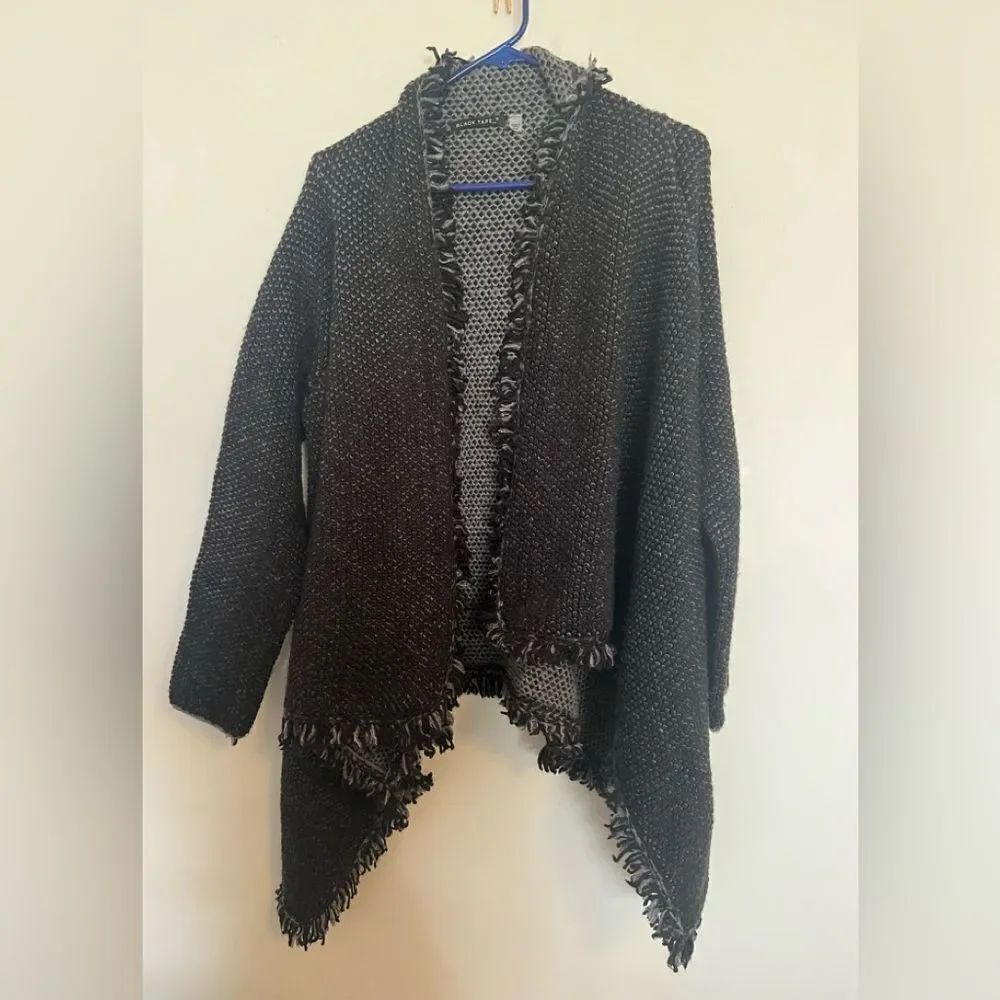 Black Tape Stylish Black Fringe Sweater